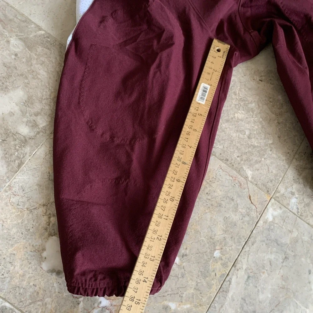 Adidas Woven A1 Stock Football Pants‎ Burgandy White Mens Size M 